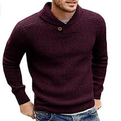 Pull Tricoté Confortable pour Hommes en Couleurs Vives