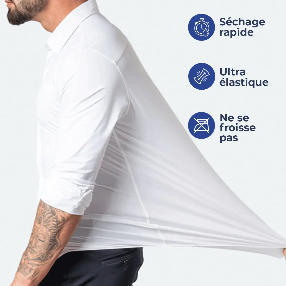Chemise habillée ultra ajustée pour homme UltraTech™ (Achetez-en une, obtenez-en une gratuite !)