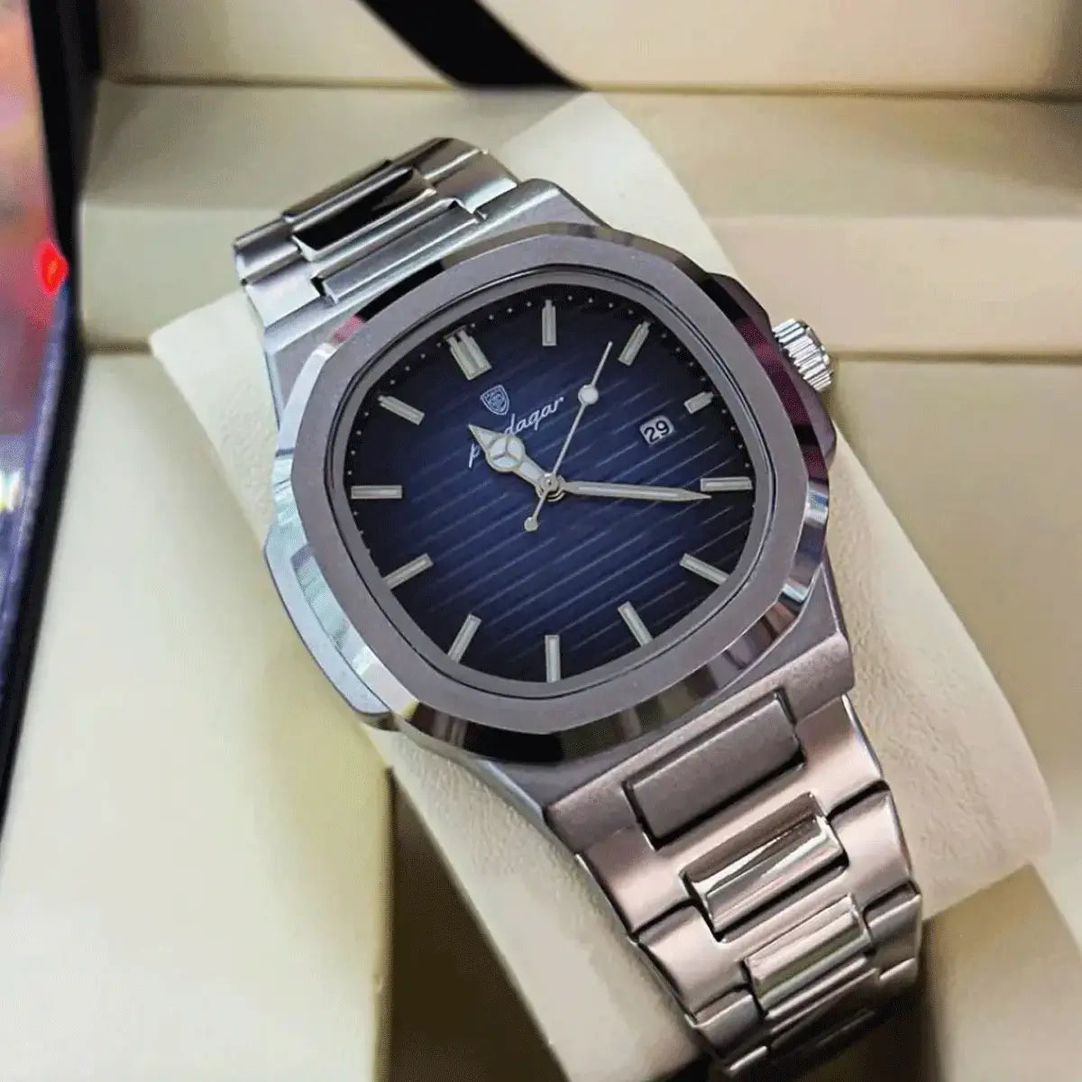 Montre Nautilus™ Luxe pour Hommes avec un Kit de Bracelet Gratuit – Une Affaire Impeccable !