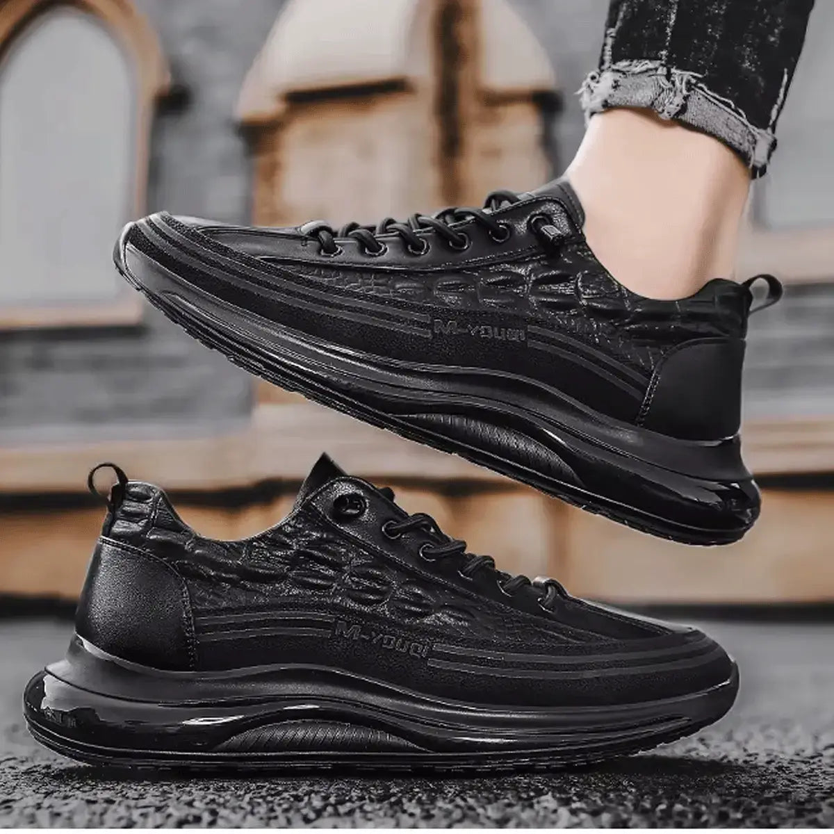 Drako® Baskets en Cuir de Crocodile pour Hommes