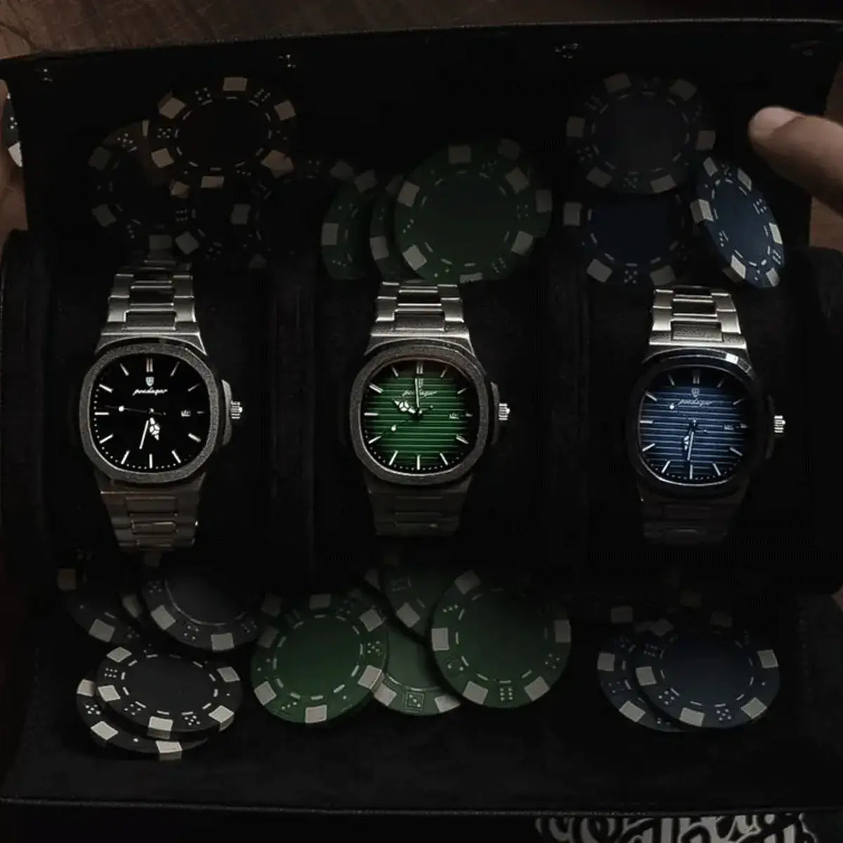 Montre Nautilus™ Luxe pour Hommes avec un Kit de Bracelet Gratuit – Une Affaire Impeccable !