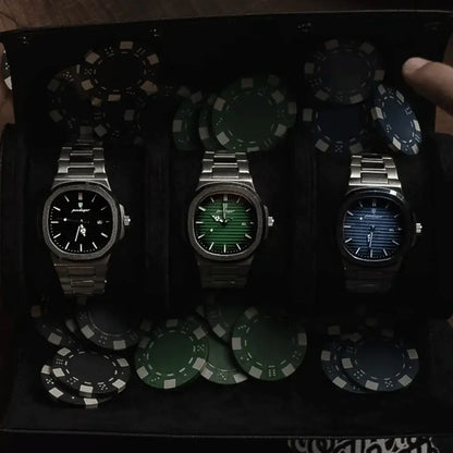 Montre Nautilus™ Luxe pour Hommes avec un Kit de Bracelet Gratuit – Une Affaire Impeccable !