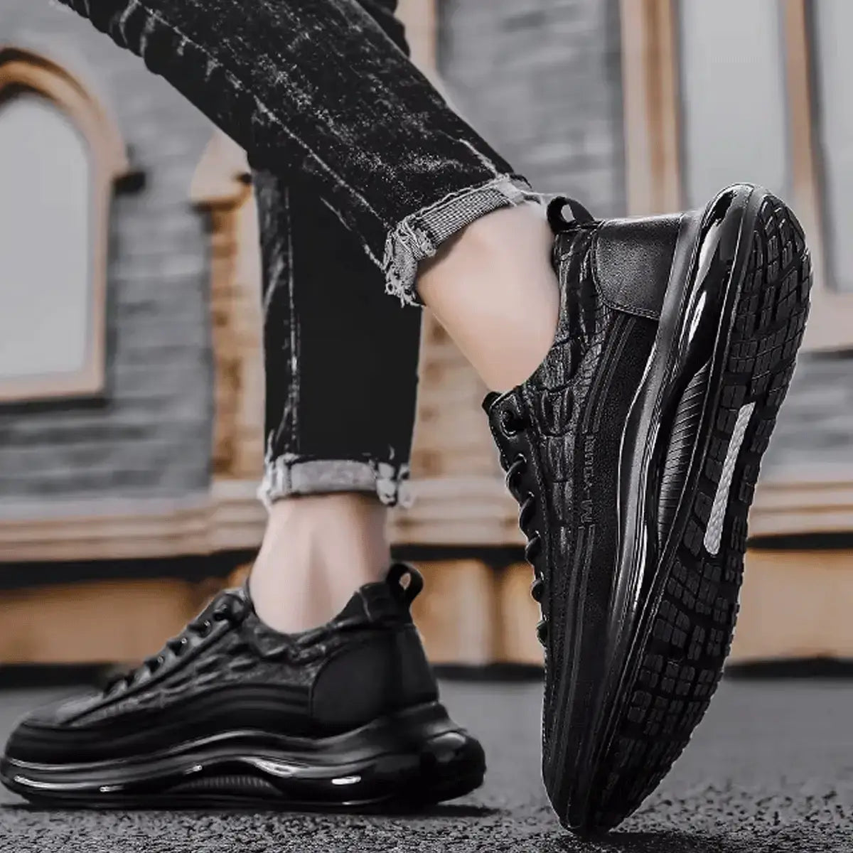 Drako® Baskets en Cuir de Crocodile pour Hommes