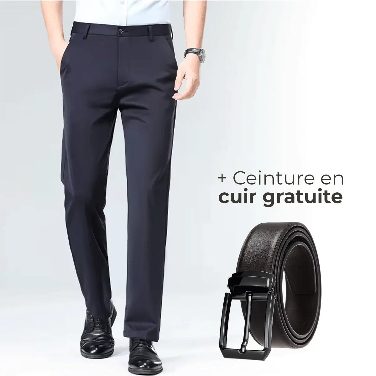 Luffy® Pantalon Social Élastique (+ Ceinture en Cuir Gratuite)