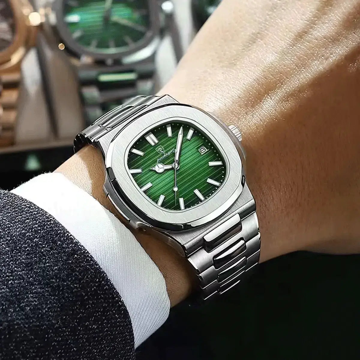 Montre Nautilus™ Luxe pour Hommes avec un Kit de Bracelet Gratuit – Une Affaire Impeccable !