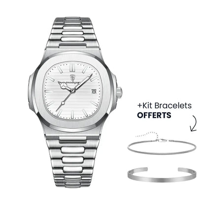 Montre Nautilus™ Luxe pour Hommes avec un Kit de Bracelet Gratuit – Une Affaire Impeccable !