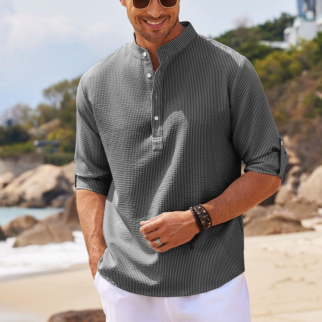 Cormac - Chemise en Lin à Manches Longues pour Hommes